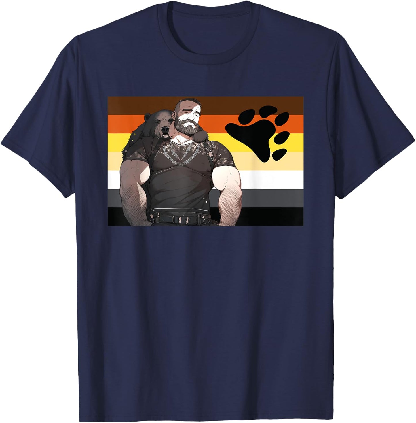 Daddy & Cubs Hairy Bear Pride Flagge, Gay Bear Pride T-Shirt - T-Shirt | Navy