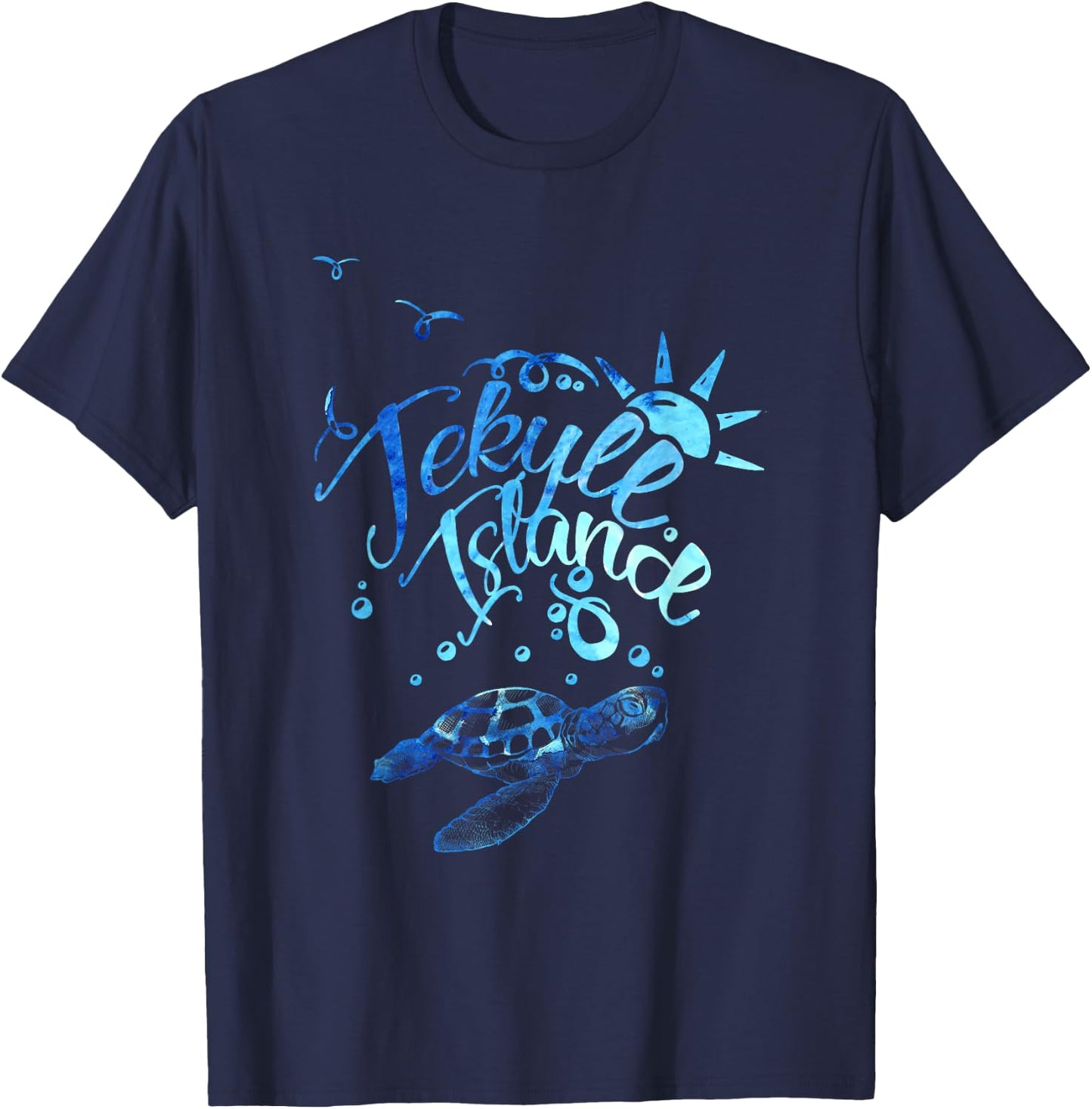Sea Turtle In Jekyll Island Georgia Beach Vacation Souvenir T-Shirt - T-Shirt | Navy