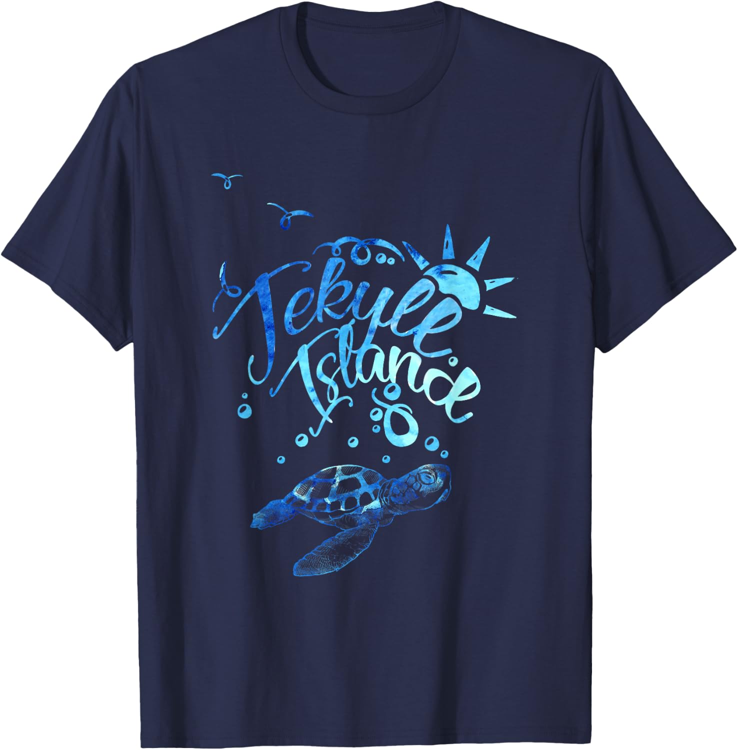Sea Turtle In Jekyll Island Georgia Beach Vacation Souvenir T-Shirt - T-Shirt | Navy