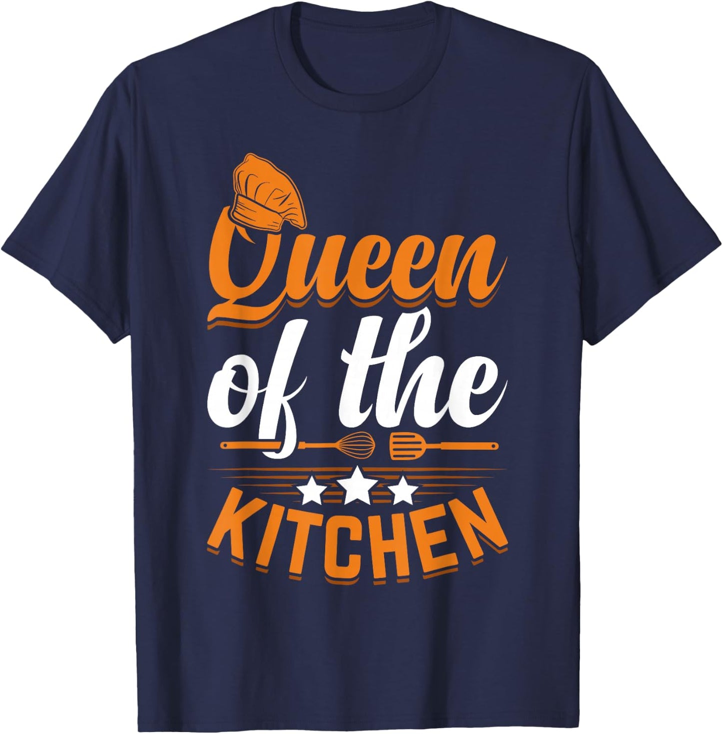 Queen Of The Kitchen - Chef T-Shirt - T-Shirt | Navy