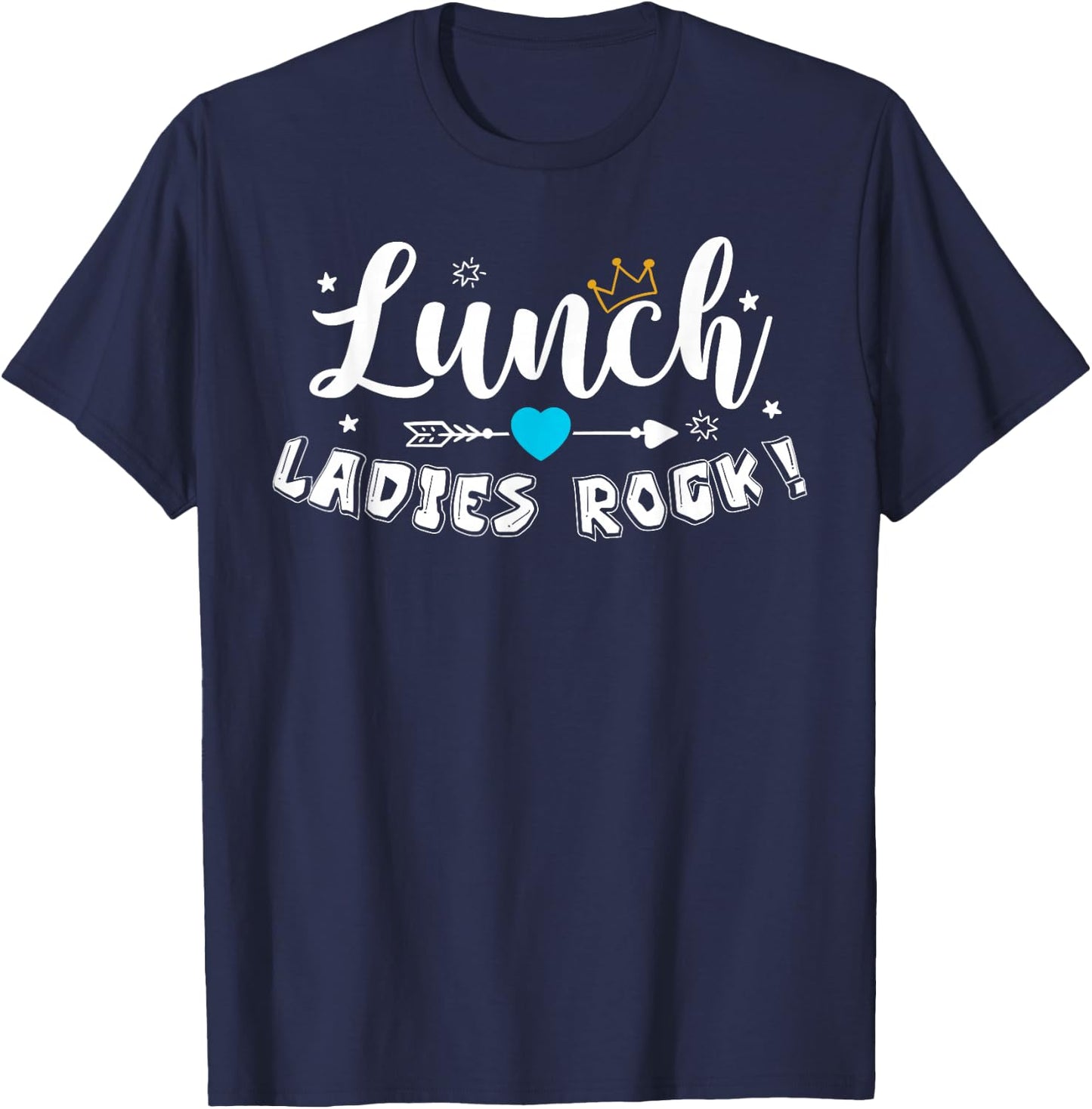 Lunch Ladies Rock Lunch Lady Squad Back to School Gifts T-Shirt - T-Shirt | Navy