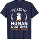 This Is My Human Costume I'm Really A Penguin Funny Costume T-Shirt - T-Shirt | Navy