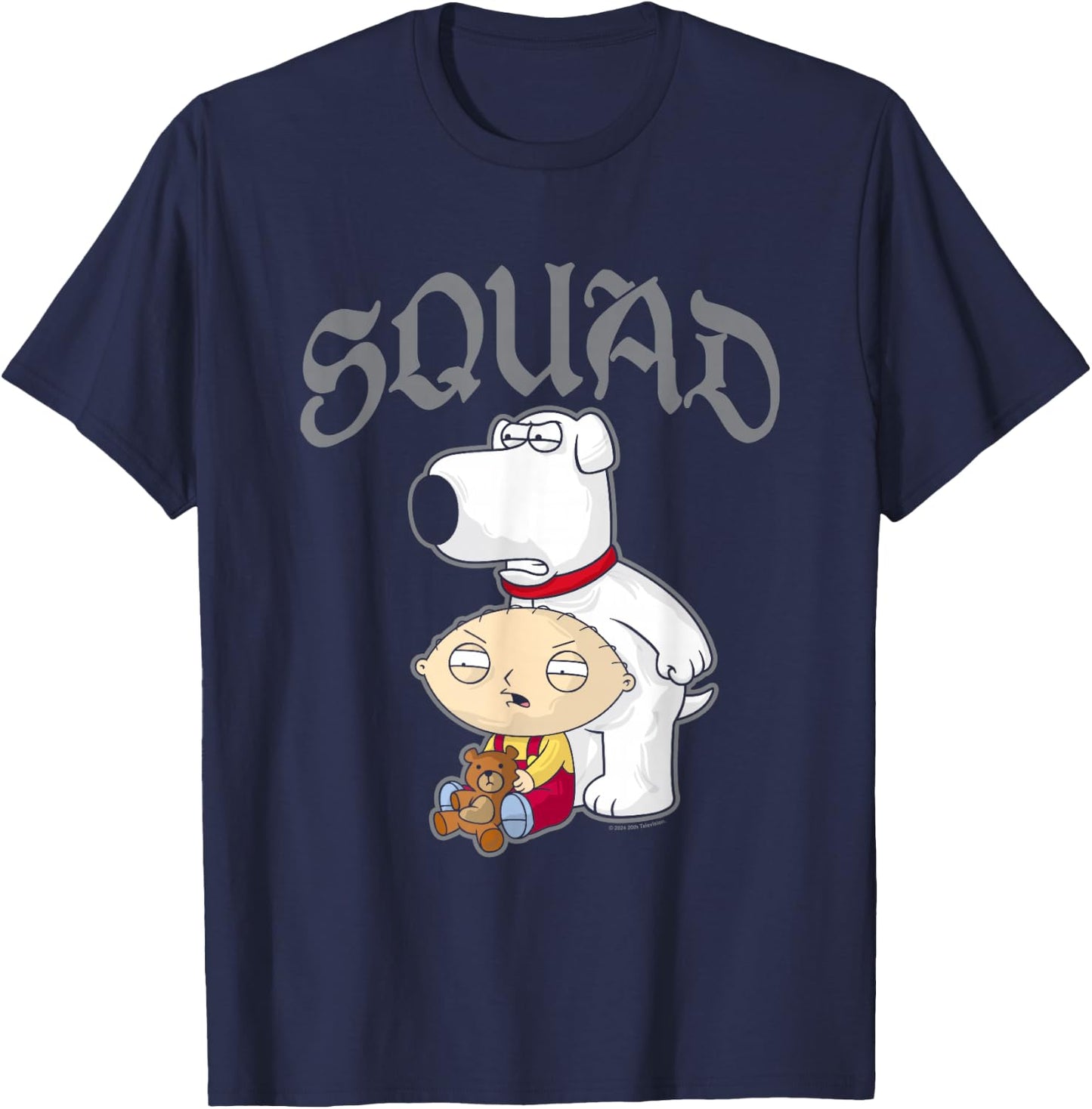 Family Guy Brian & Stewie Griffin Squad Goals , Black, S T-Shirt - T-Shirt | Navy
