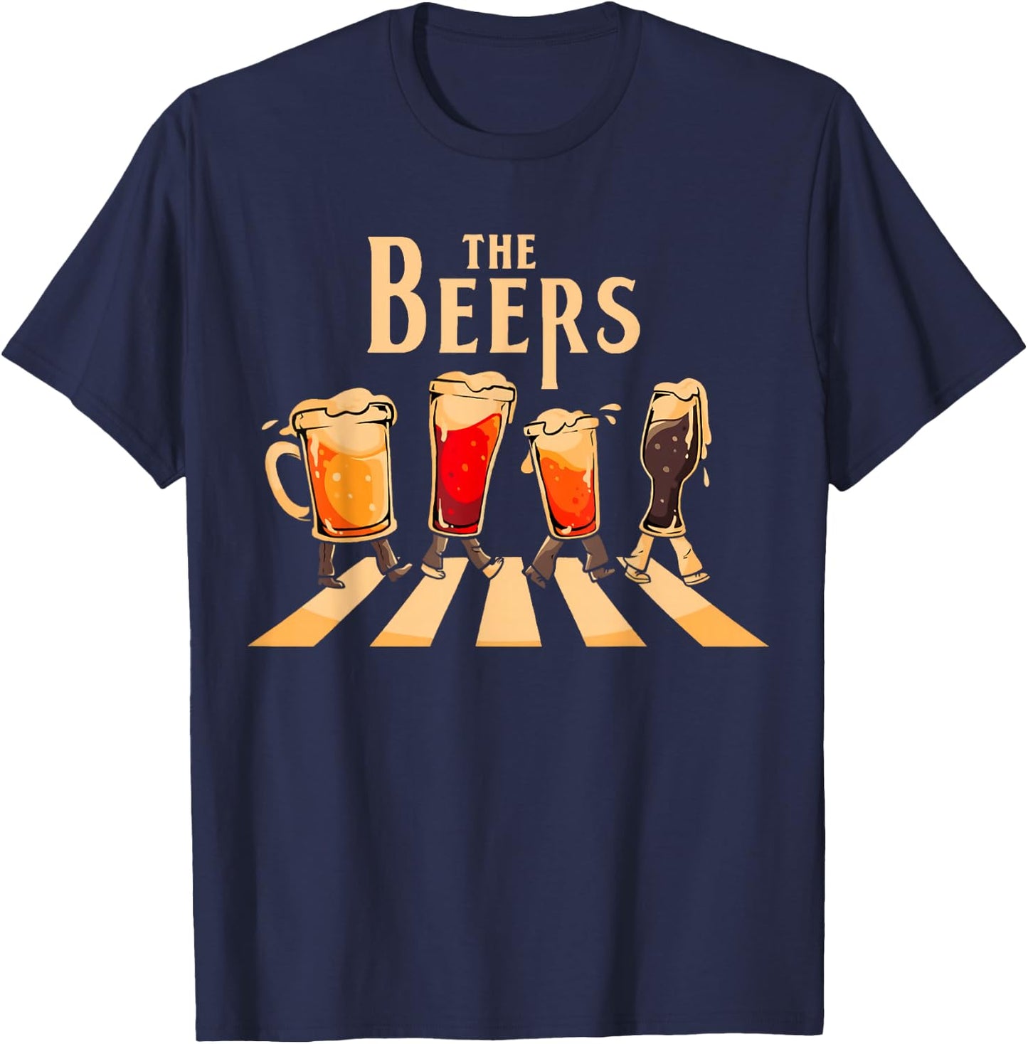 Funny The Beers Model Cover T-Shirt - T-Shirt | Navy