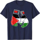 Boxhandschuh mit der Flagge Palästinas T-Shirt - T-Shirt | Navy