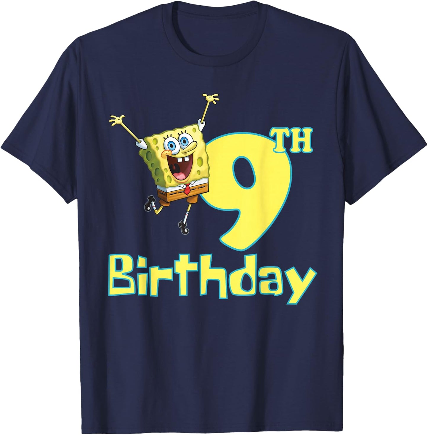 Mademark x SpongeBob SquarePants - SpongeBob SquarePants 9th Birthday T-Shirt - T-Shirt | Navy
