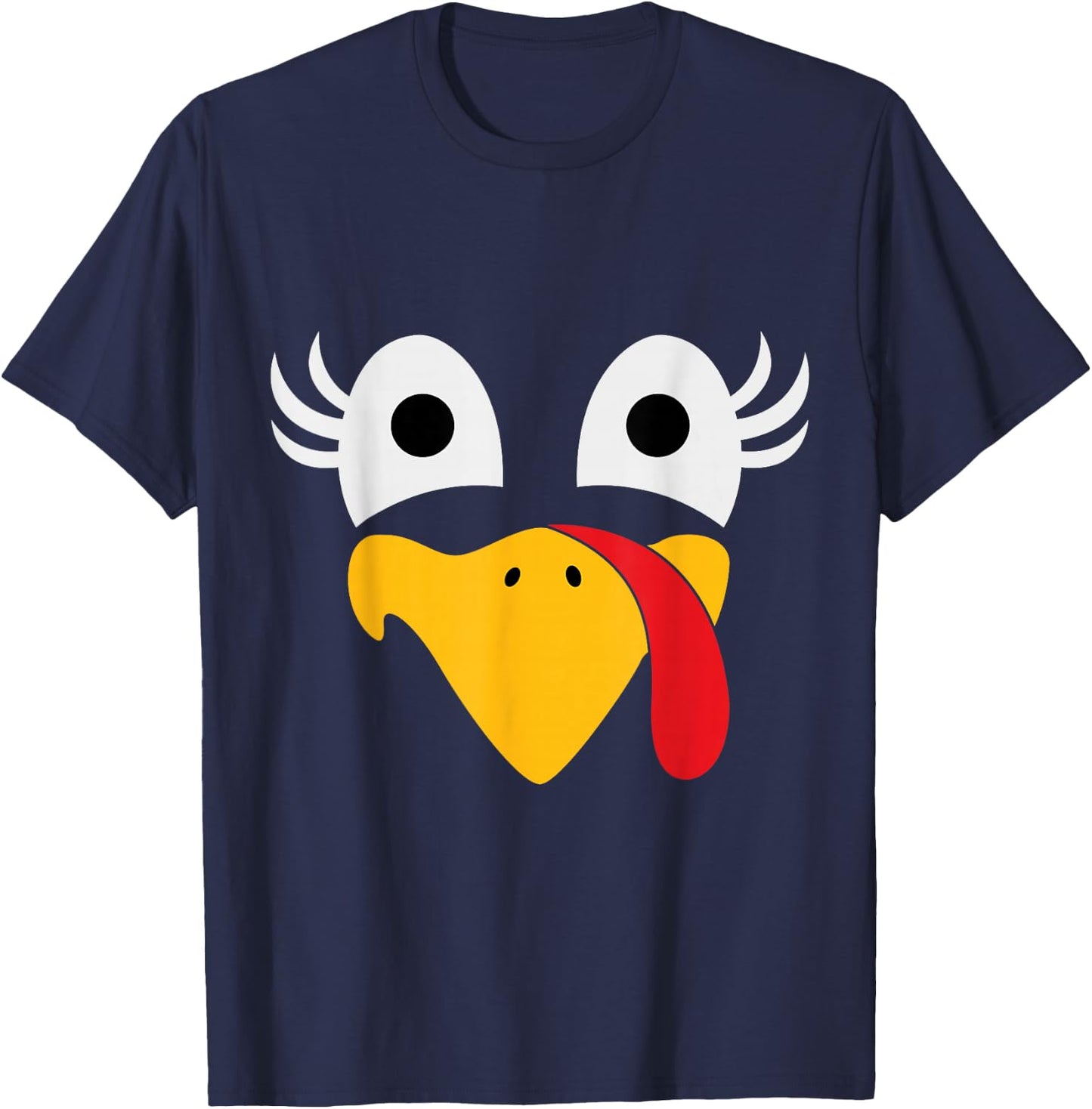 Thanksgiving Turkey Face Matching Family Costume Cute Kids T-Shirt - T-Shirt | Navy