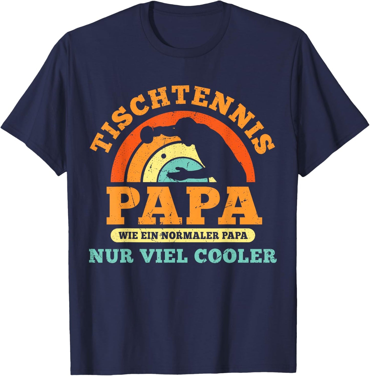 Tischtennis Papa - Nur Cooler Vater Tischtennisspieler T-Shirt - T-Shirt | Navy