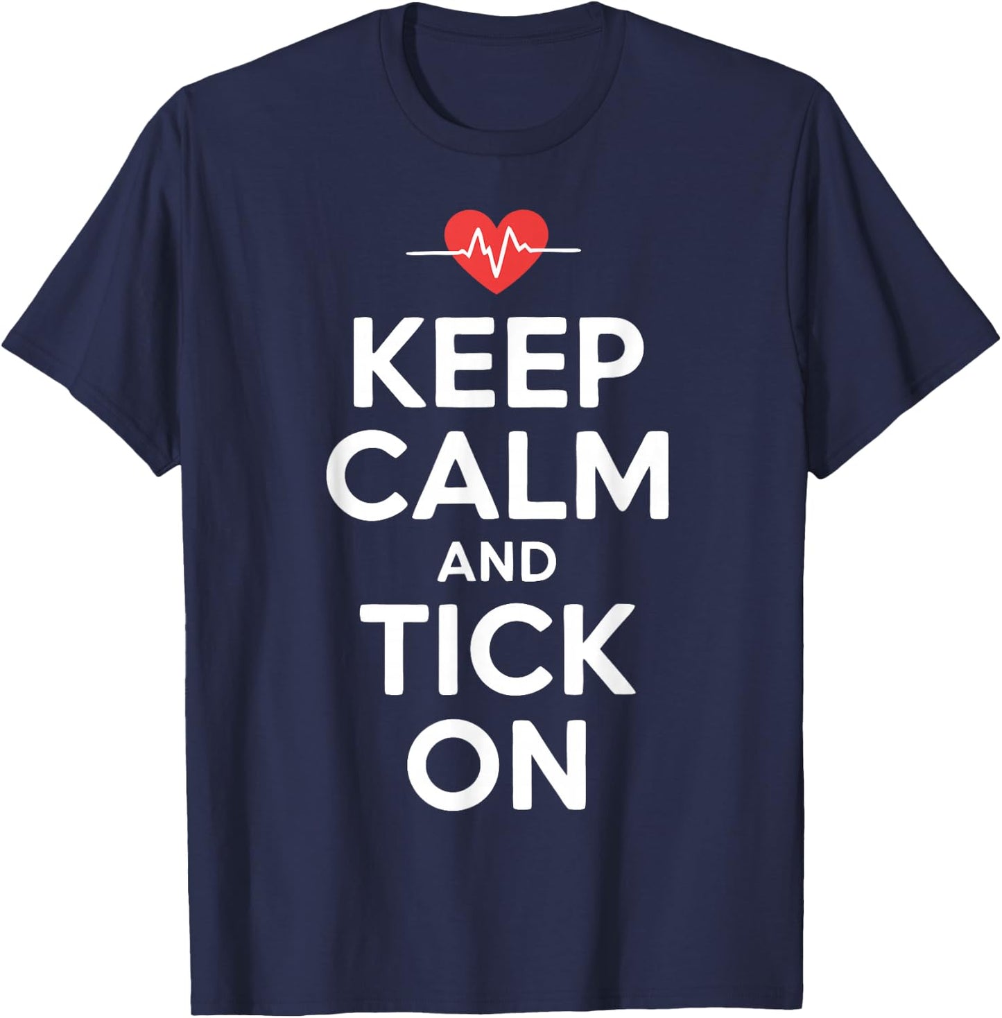 Aortic Valve Surgery Tick On Heart T-Shirt - T-Shirt | Navy