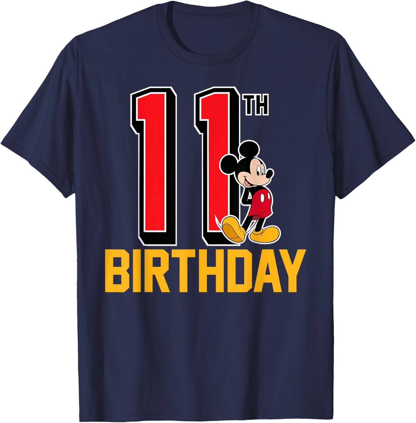 Disney - Mickey Mouse 11th Birthday T-Shirt - T-Shirt | Navy