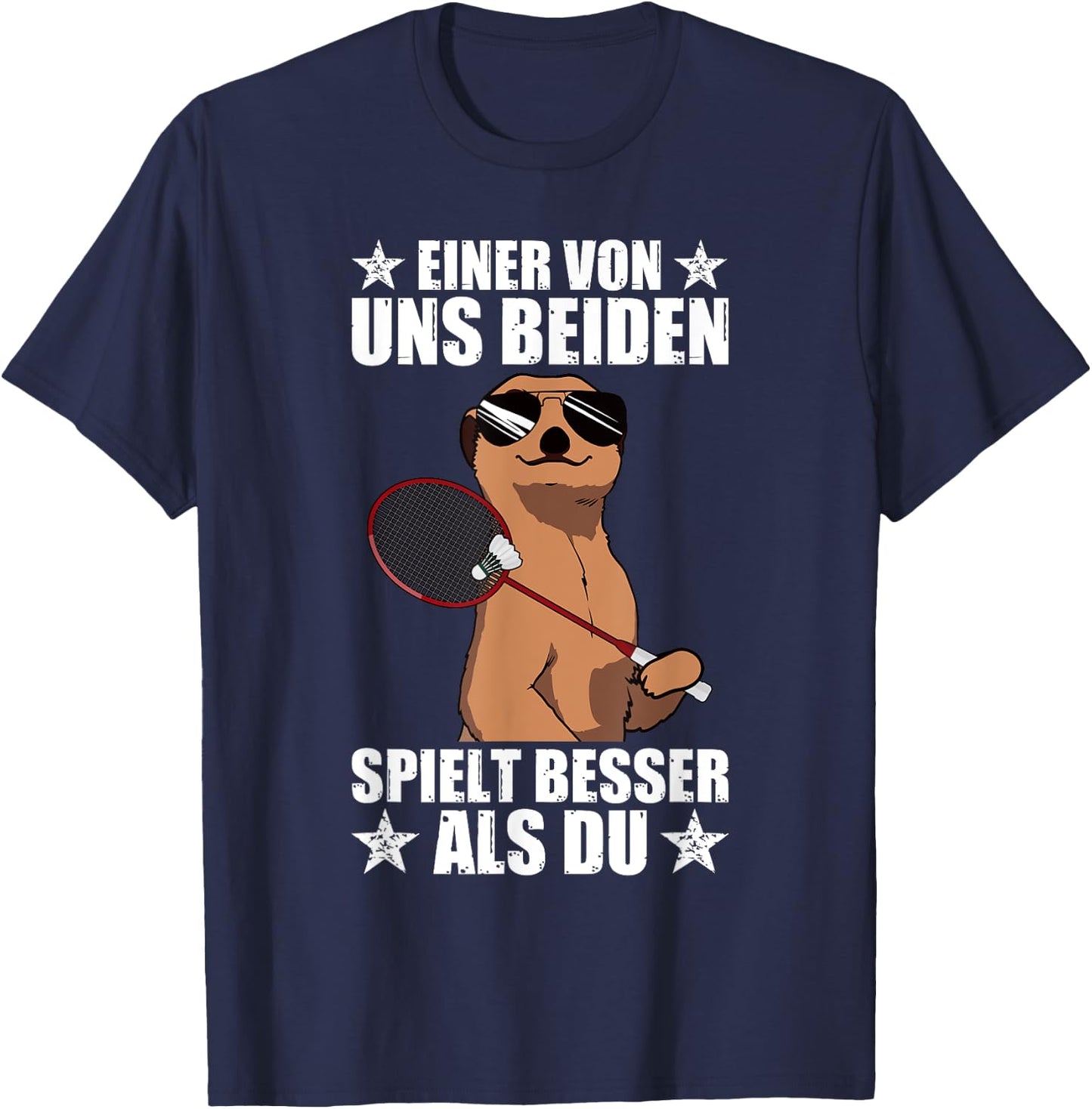 One of Us Badminton Player Shuttlecock Badminton T-Shirt - T-Shirt | Navy
