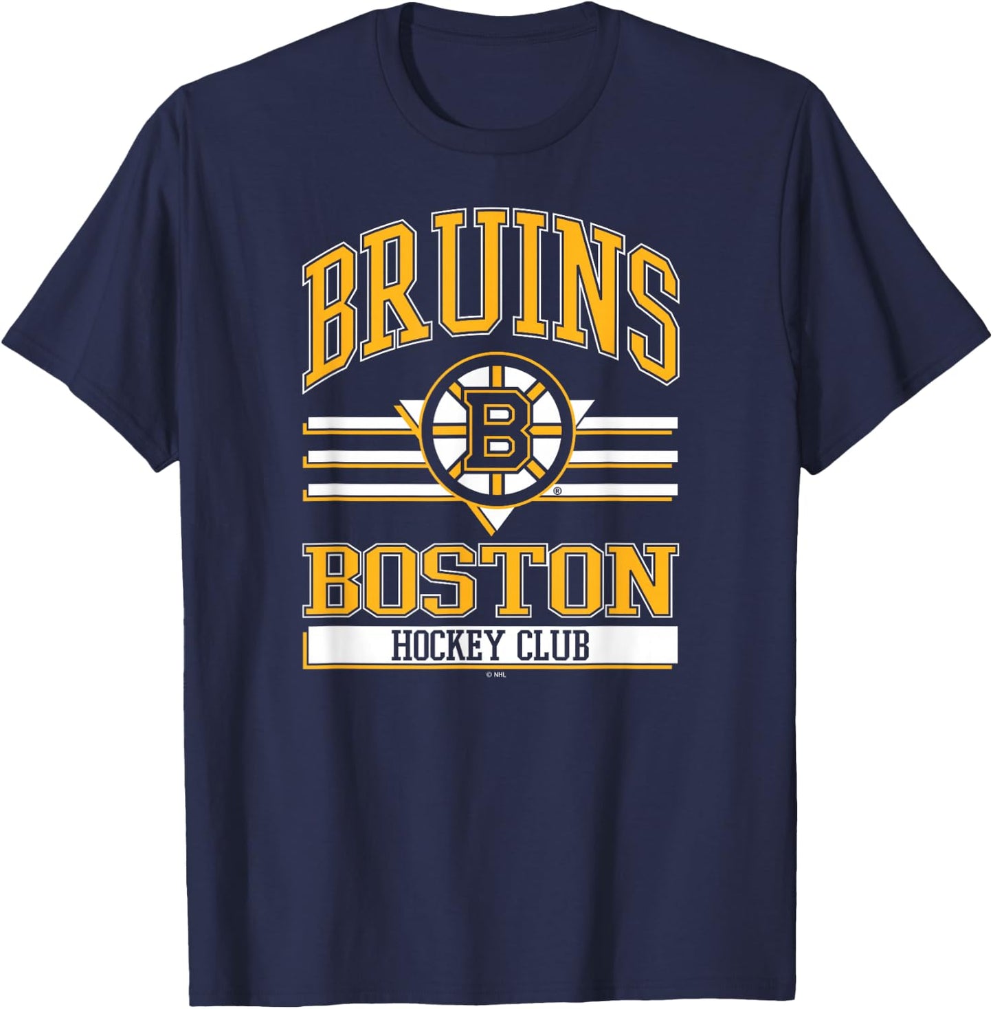 Boston Bruins Hockey Club Black Officially Licensed T-Shirt - T-Shirt | Navy