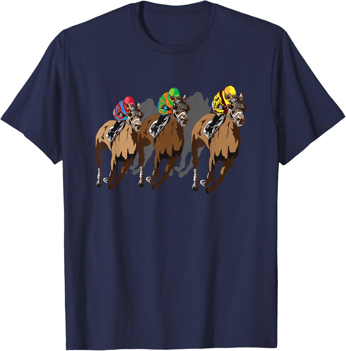 Funny Horse Racing Jockey Racer Derby Rider Race Track Gifts Small T-Shirt - T-Shirt | Navy