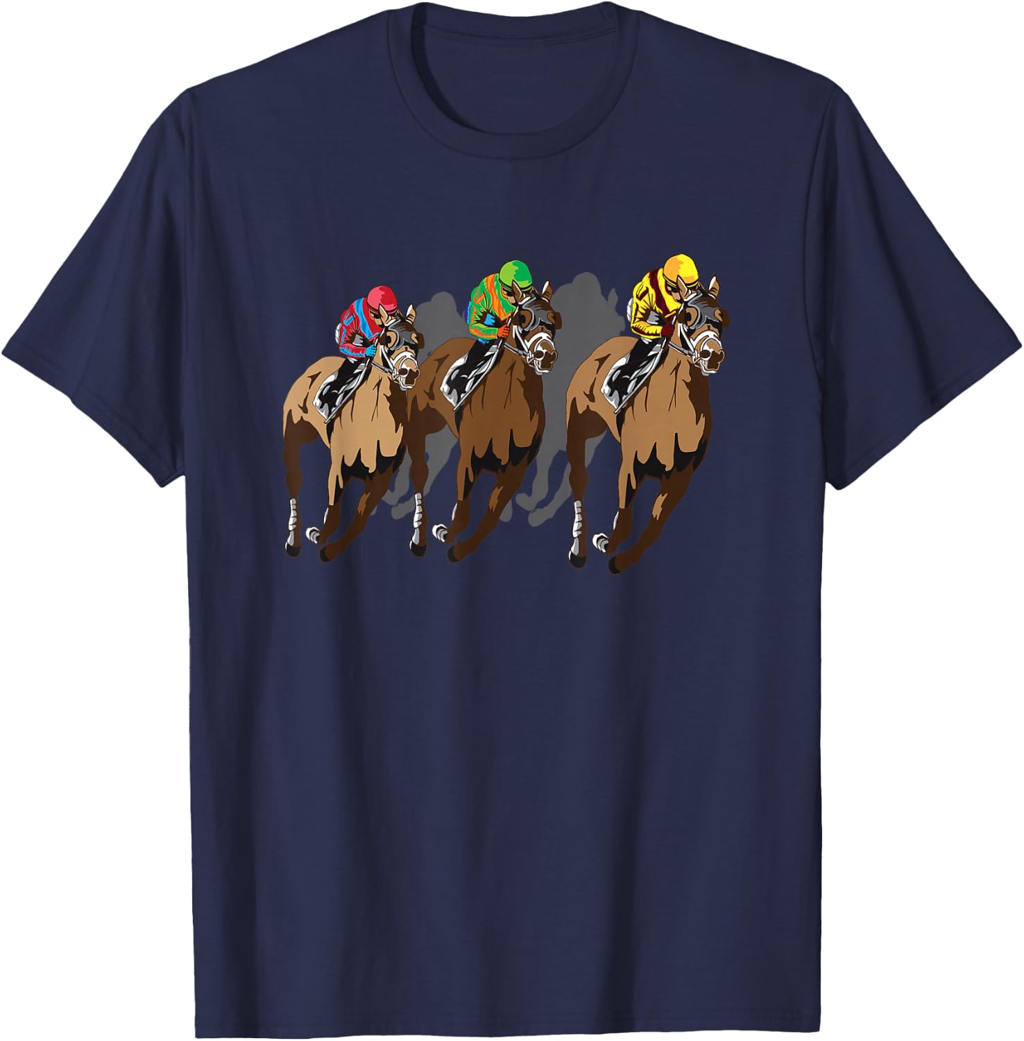 Funny Horse Racing Jockey Racer Derby Rider Race Track Gifts Small T-Shirt - T-Shirt | Navy