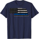 Support Law Enforcement Nebraska Police Officer Blue T-Shirt - T-Shirt | Navy