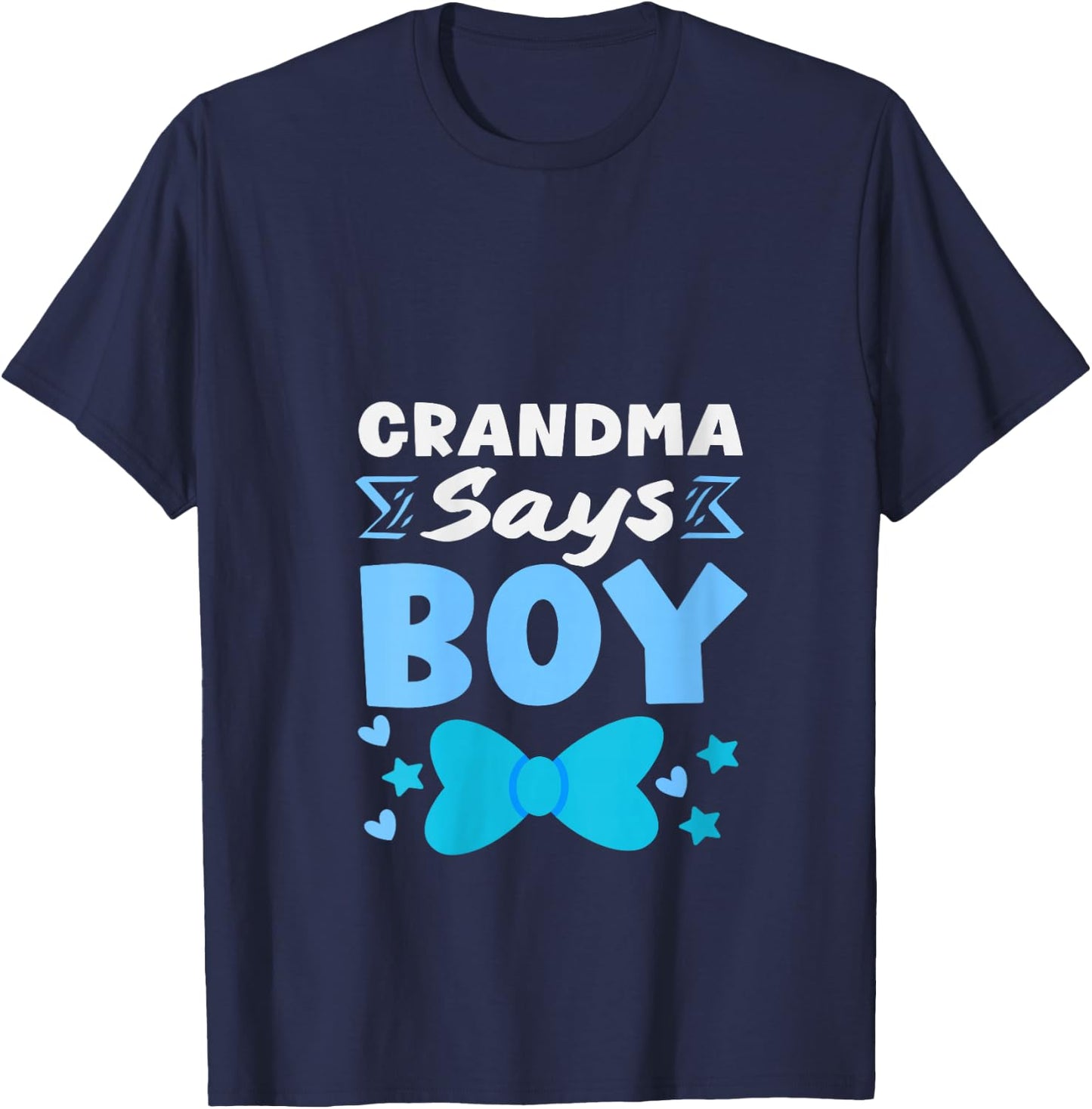 Women's Grandma Says Boy Gender Reveal Party Team Blue Voting V-Neck T-Shirt - T-Shirt | Navy