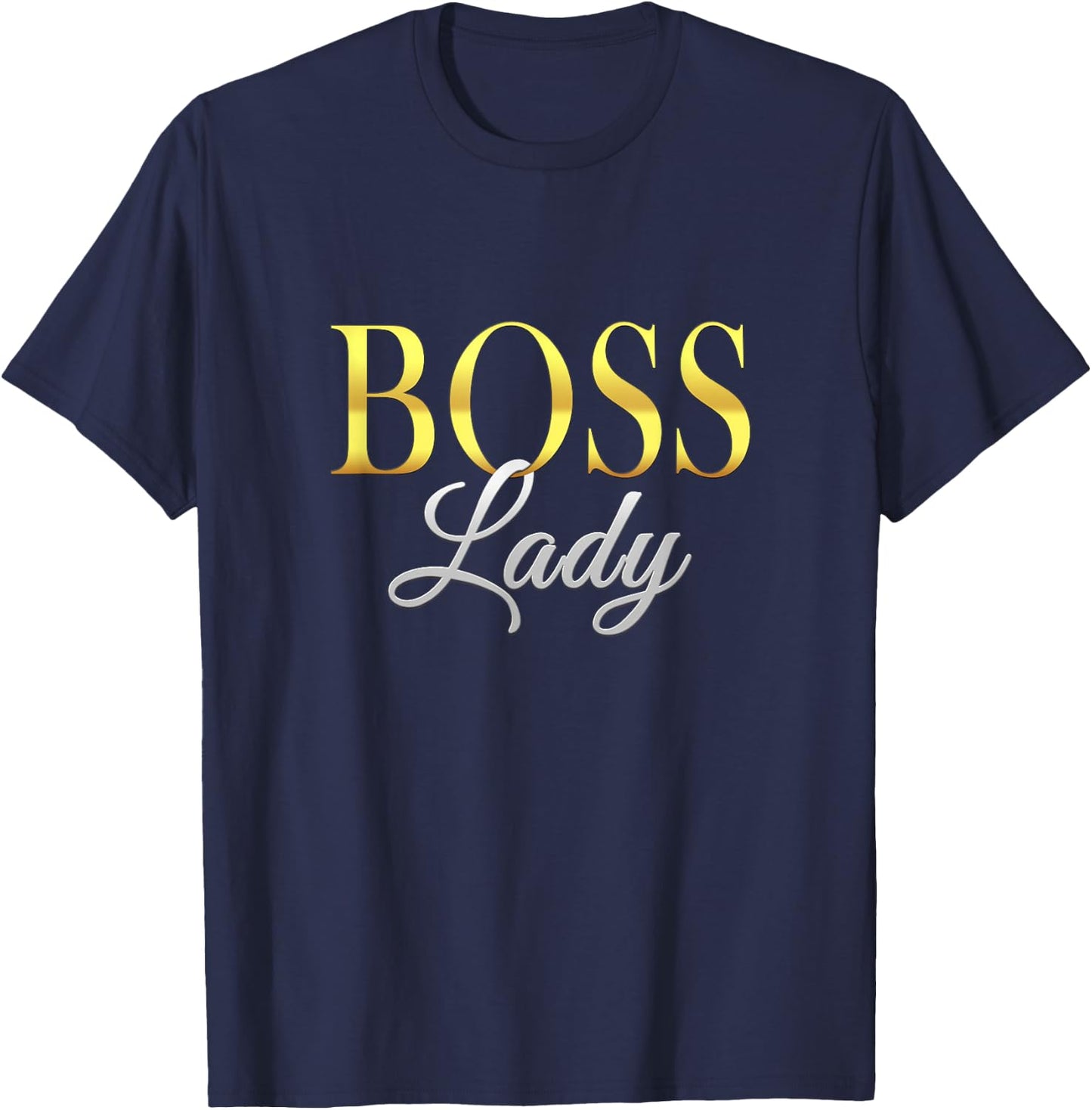 Funny Boss Lady Who's in Charge T-Shirt - T-Shirt | Navy