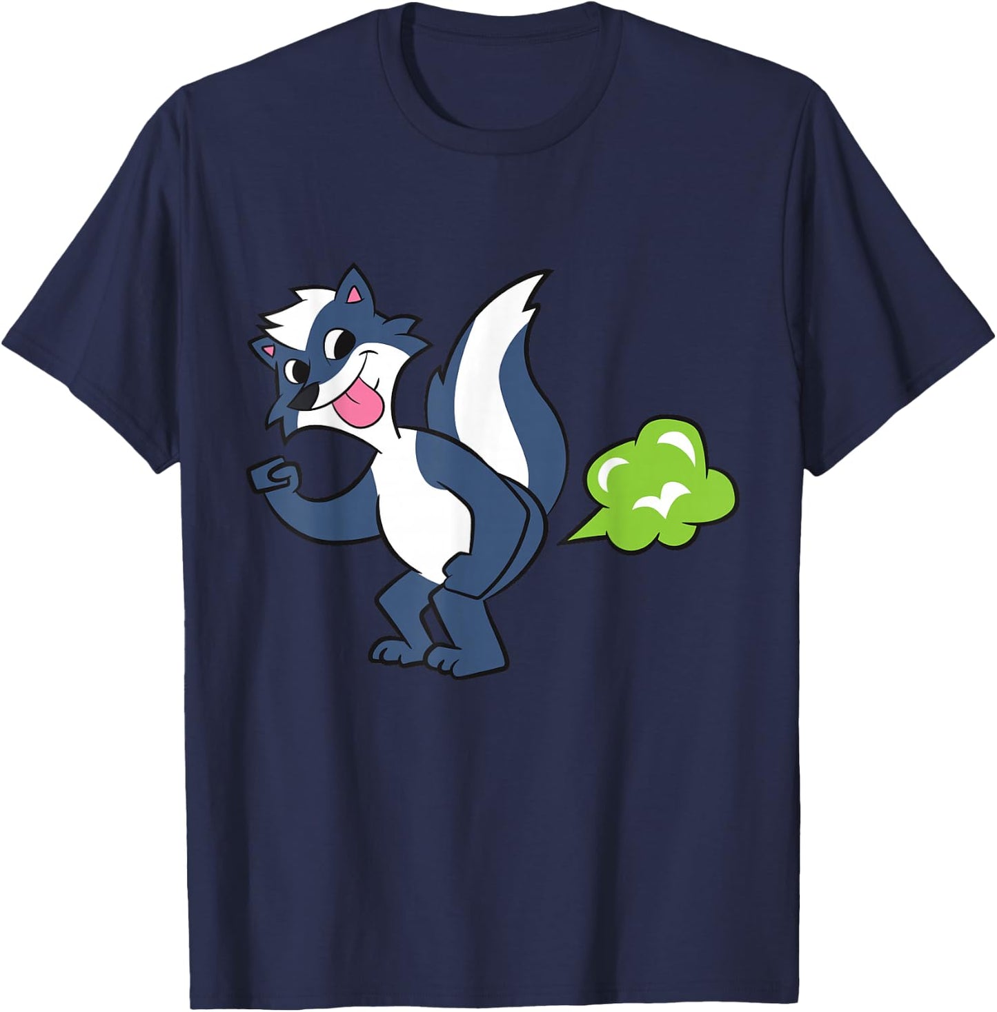 Skunk Farting Fart Squirrel Cute Skunk T-Shirt - T-Shirt | Navy