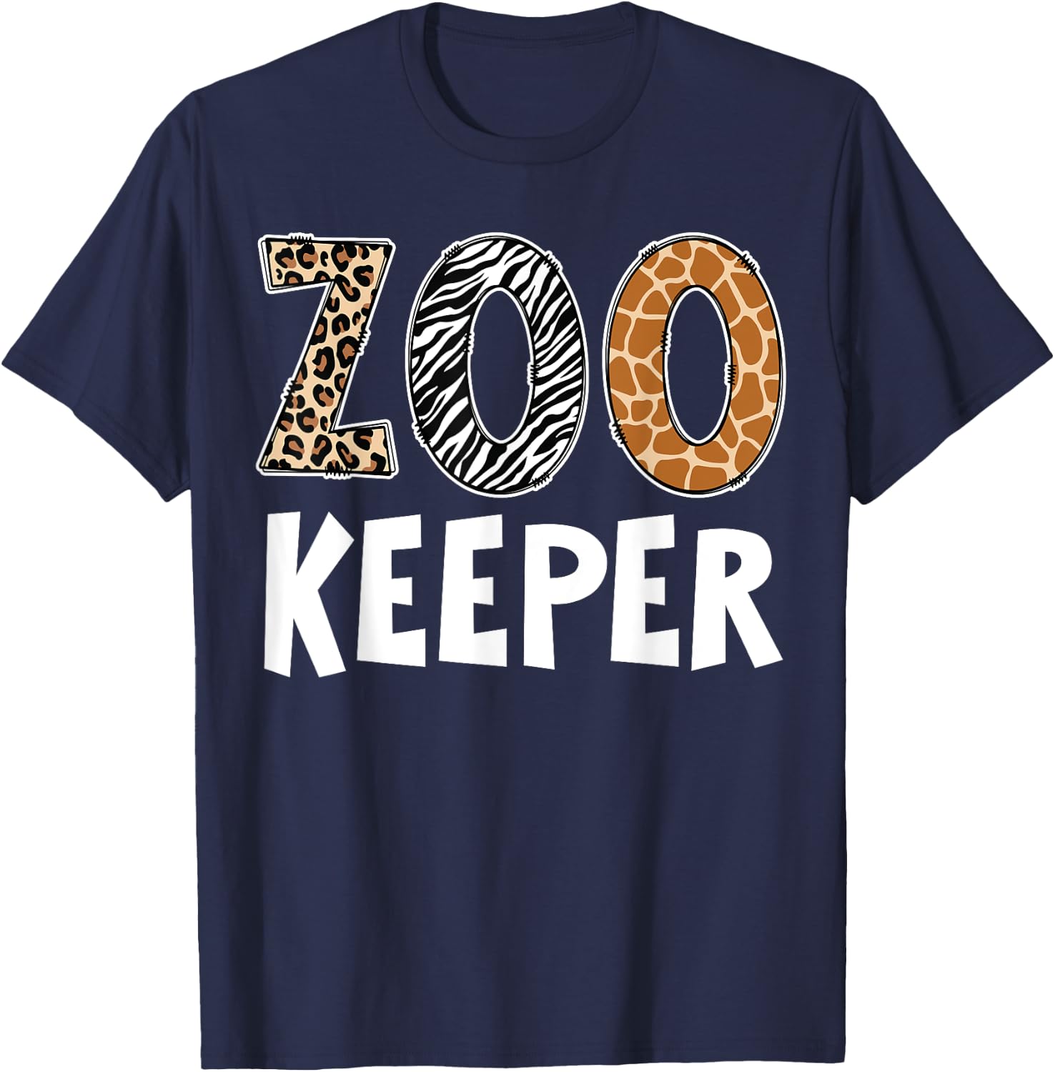 Zookeeper Zoo Keeper Costume Adult Animals Wildlife Safari T-Shirt - T-Shirt | Navy