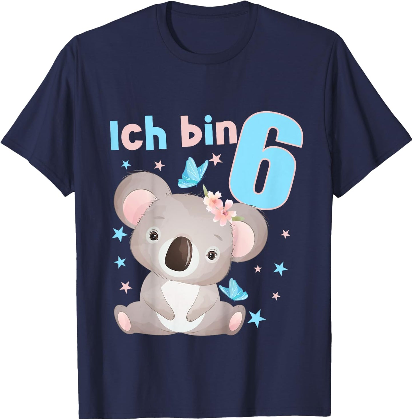 6 Jahre alt Ich bin 6 Koala Koalabär 6. Geburtstag T-Shirt - T-Shirt | Navy