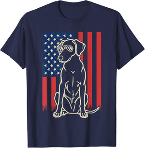 Catahoula Leopard Dog Lover 4th of July T-Shirt - T-Shirt | Navy