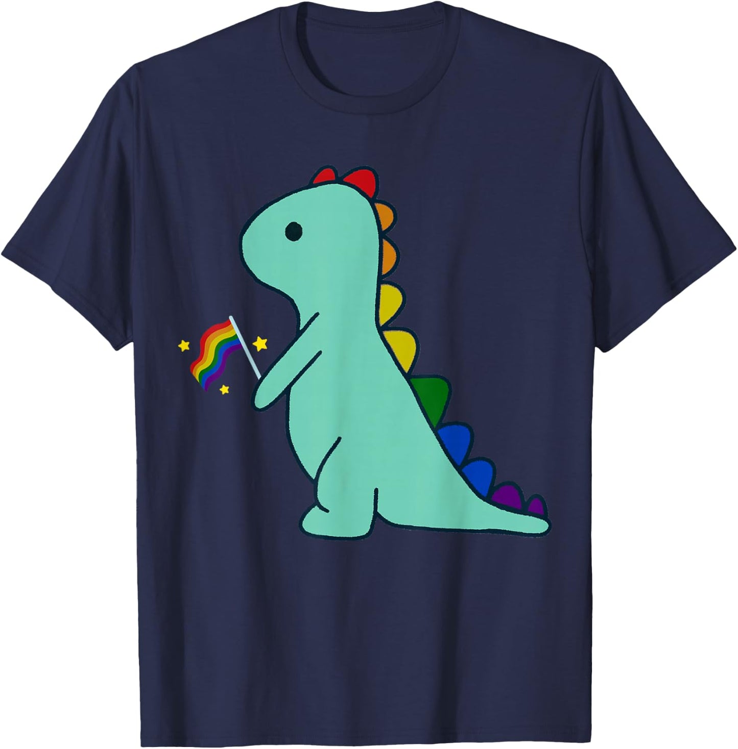 LGBTQ Allysaurus Dinosaurier Regenbogen Flagge Ally Gay Pride Monat T-Shirt - T-Shirt | Navy