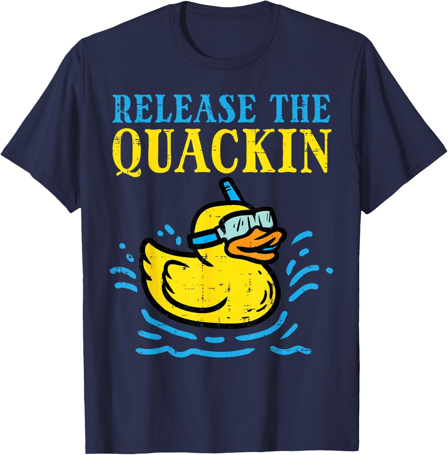 Rubber Duck Release The Quackin Funny Parody Men Women Kids T-Shirt - T-Shirt | Navy