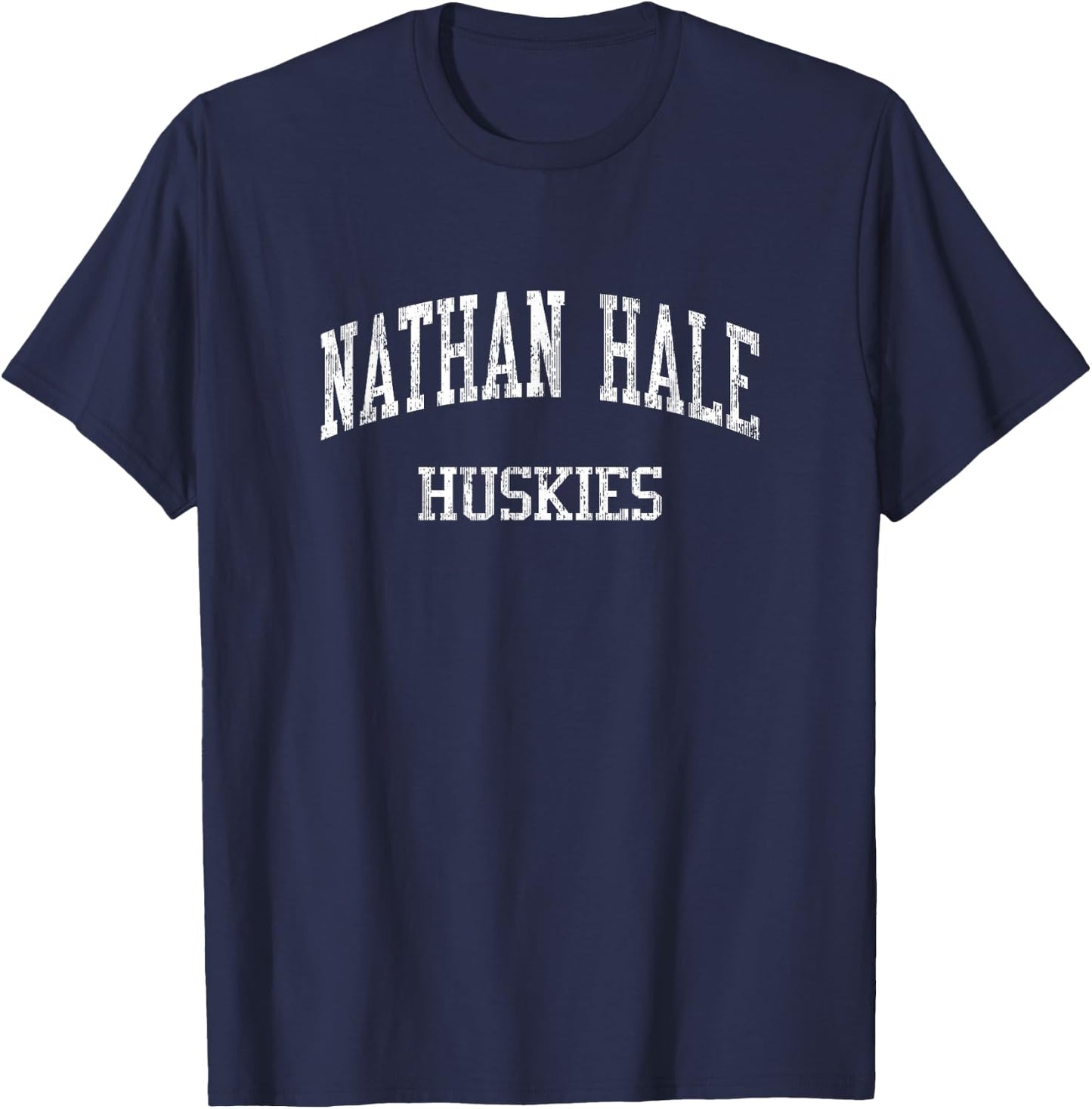 Nathan Hale High School HS West Allis WI Vintage Sports T-Shirt - T-Shirt | Navy