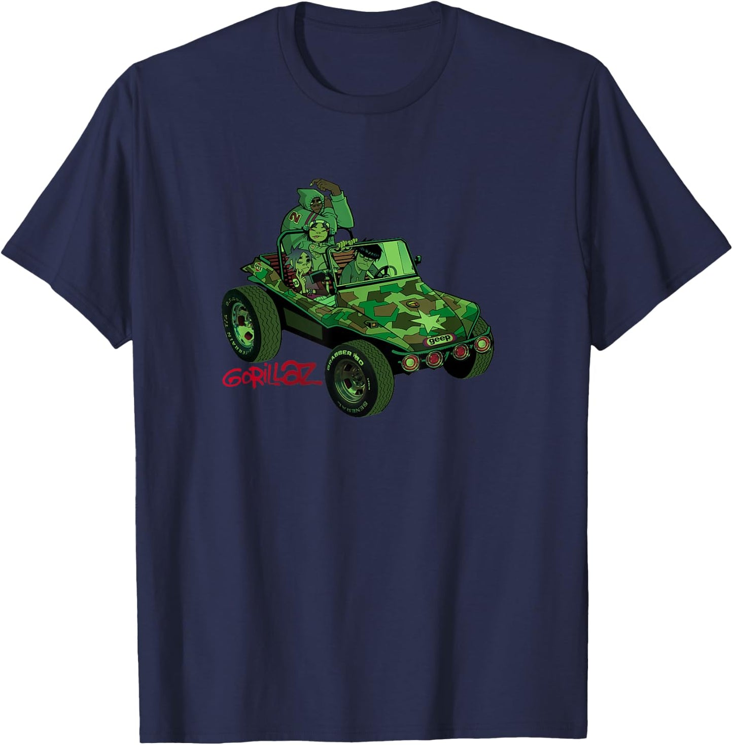 Gorillaz Geep Logo Reverse , black T-Shirt - T-Shirt | Navy