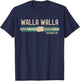 Walla Walla WA | Washington | Travel & 80s Style T-Shirt - T-Shirt | Navy