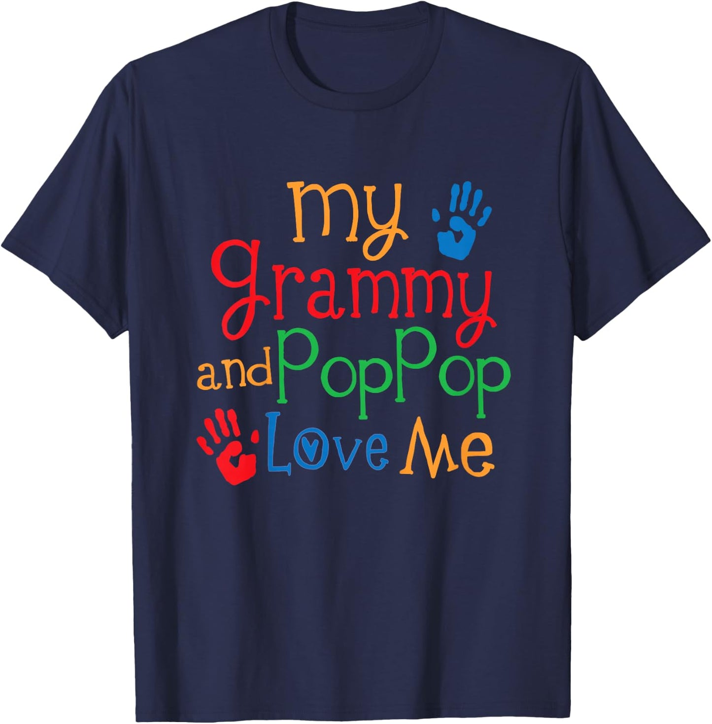 Kids Grammy and PopPop Love Me T-Shirt - T-Shirt | Navy