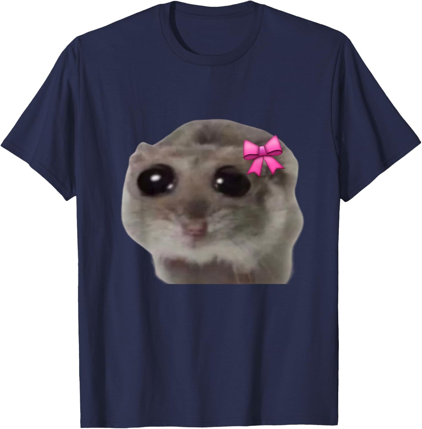 Official Sad Hamster Meme T-Shirt - T-Shirt | Navy