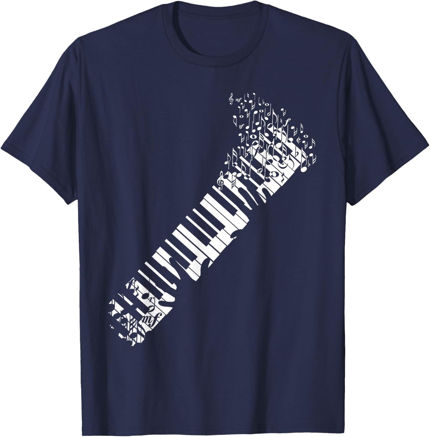 Keyboard piano design Women Kids T-Shirt - T-Shirt | Navy