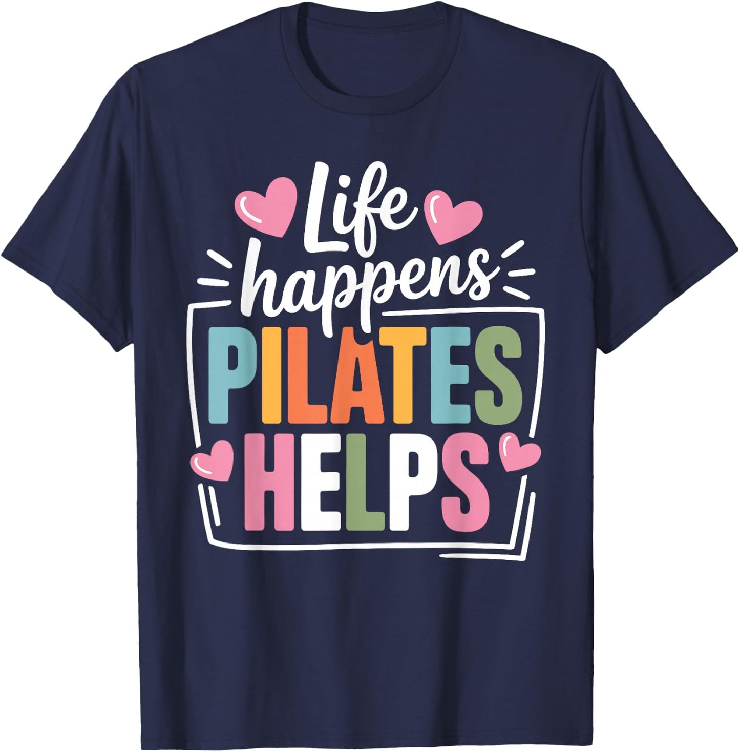 Pilates Art Women Pilates Instructor Pilates Lover T-Shirt - T-Shirt | Navy