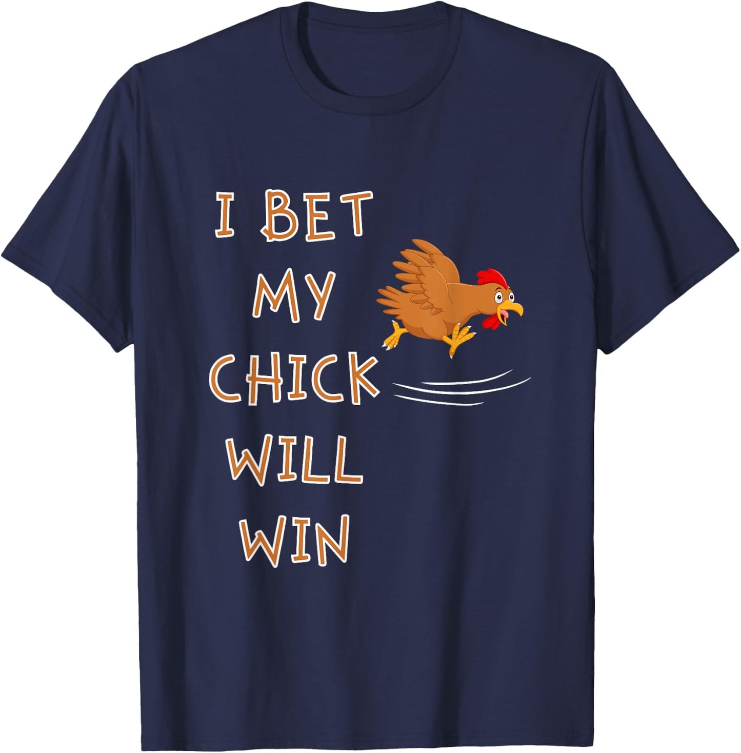 Chicken Race Team Chick Running Team funny chicken Racing T-Shirt - T-Shirt | Navy