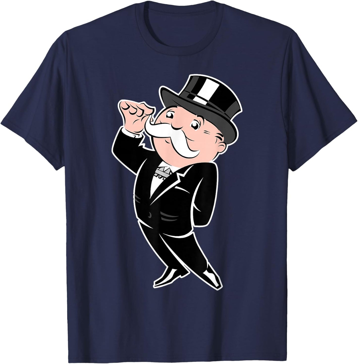 Monopoly Man Rich Uncle Penny Bags Vintage Portrait T-Shirt - T-Shirt | Navy
