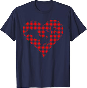 Pepe Le Pew Logo Love Heart T-Shirt - T-Shirt | Navy