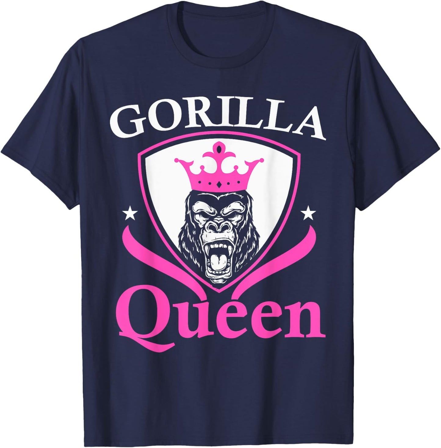 Gorilla Queen Ape Lover Monkey Whisperer Zookeeper T-Shirt - T-Shirt | Navy