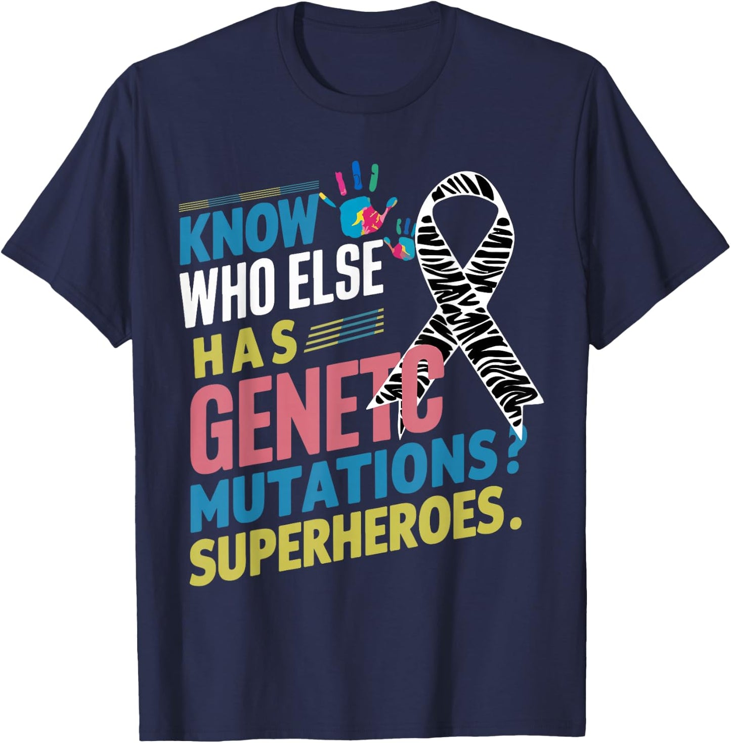 Women Rare Disease Awareness Day 2025 Rare Genes Superheroes T-Shirt - T-Shirt | Navy