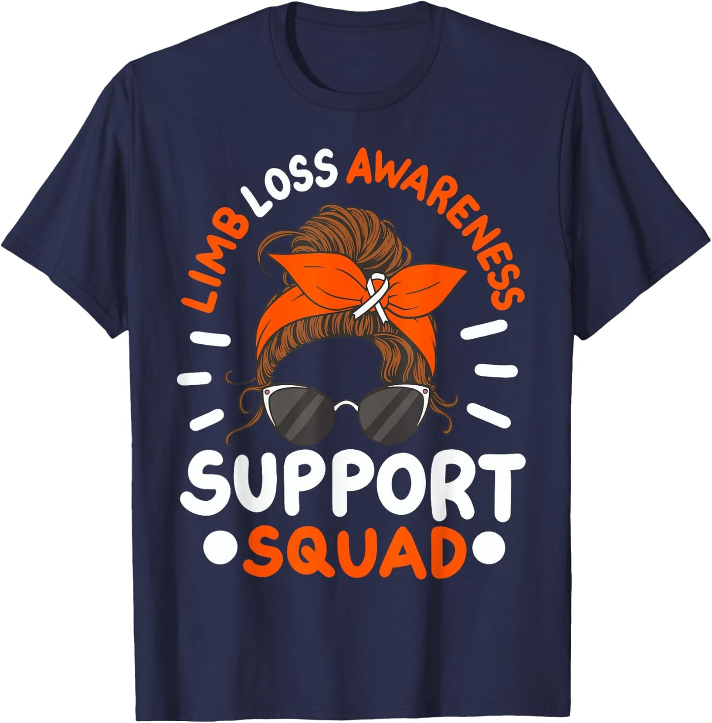 Limb Loss Awareness Support Squad T-Shirt - T-Shirt | Navy