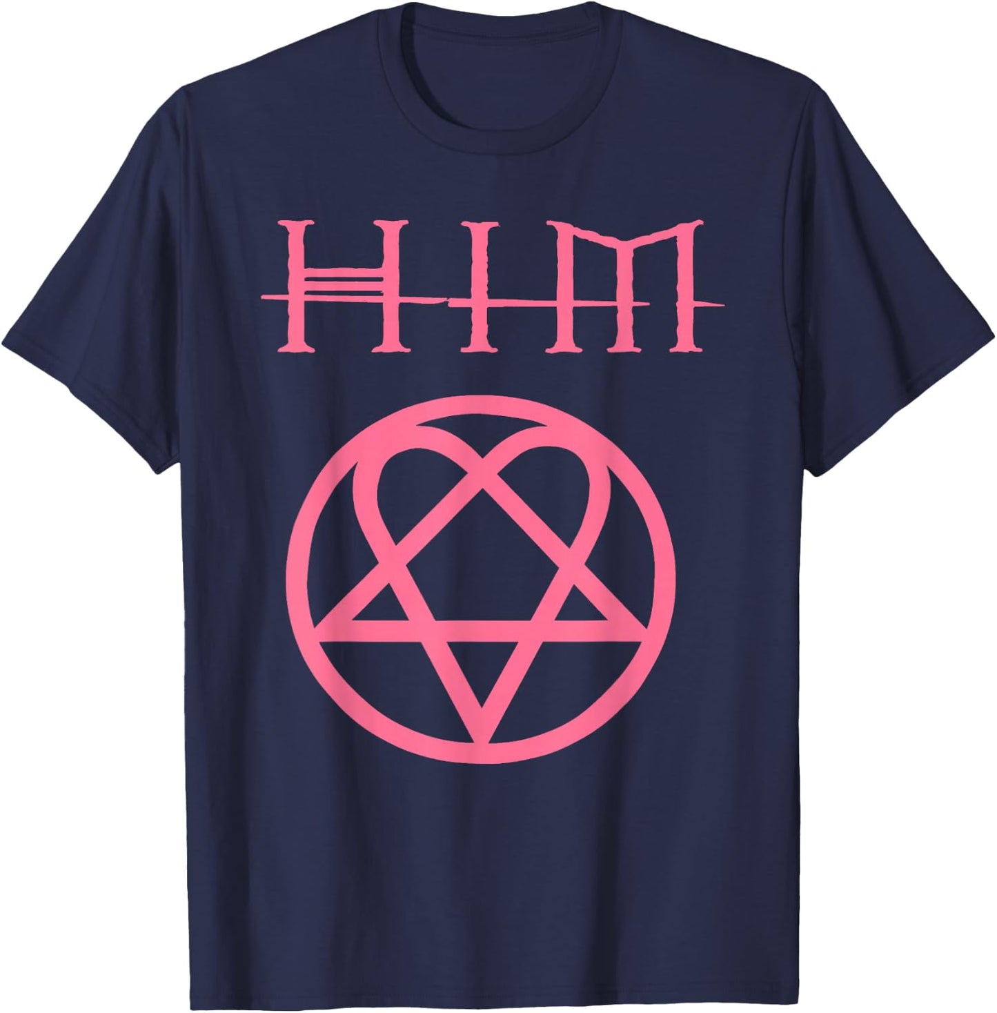 Ville Valo - Pink HeartGram , black T-Shirt - T-Shirt | Navy