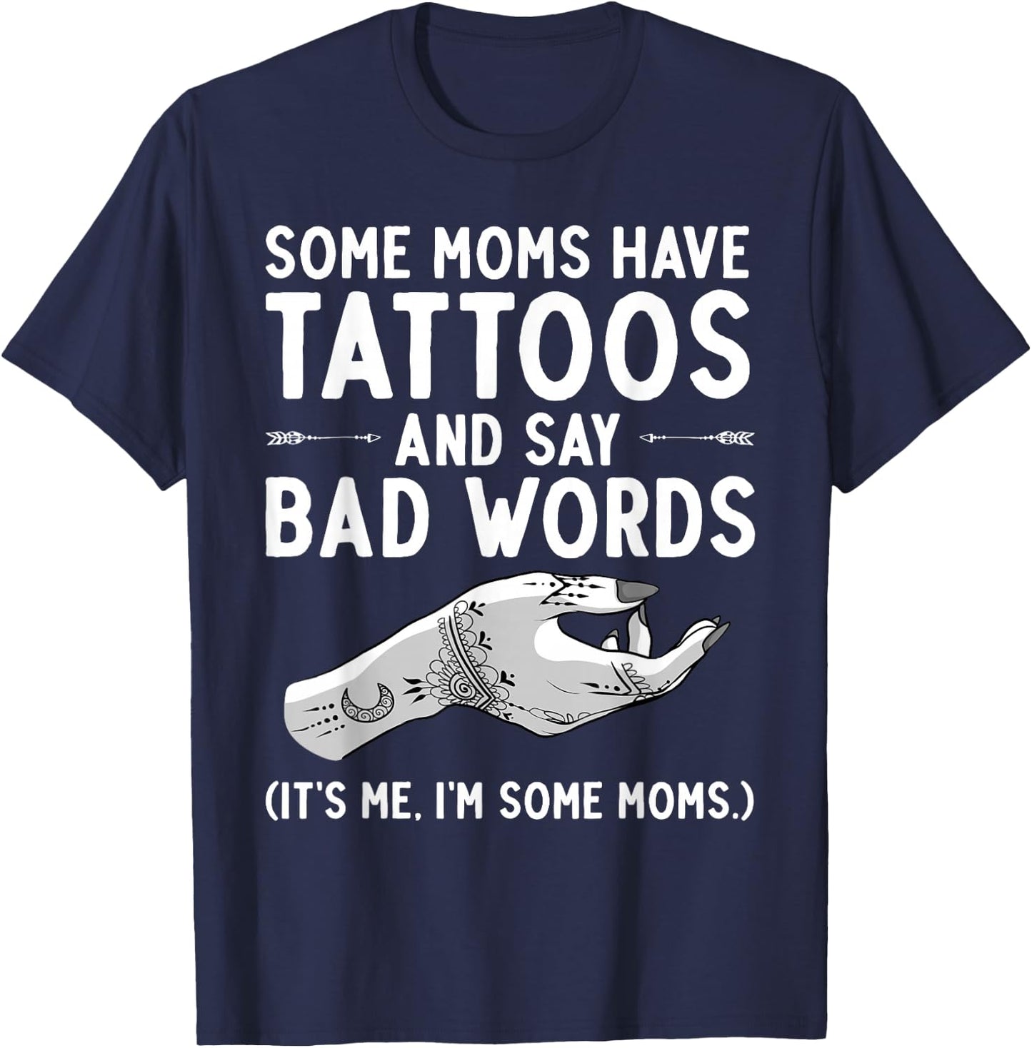 Funny Tattoo Lover Gift - Women's Tribal Tattoo Mom - Black, Small T-Shirt - T-Shirt | Navy