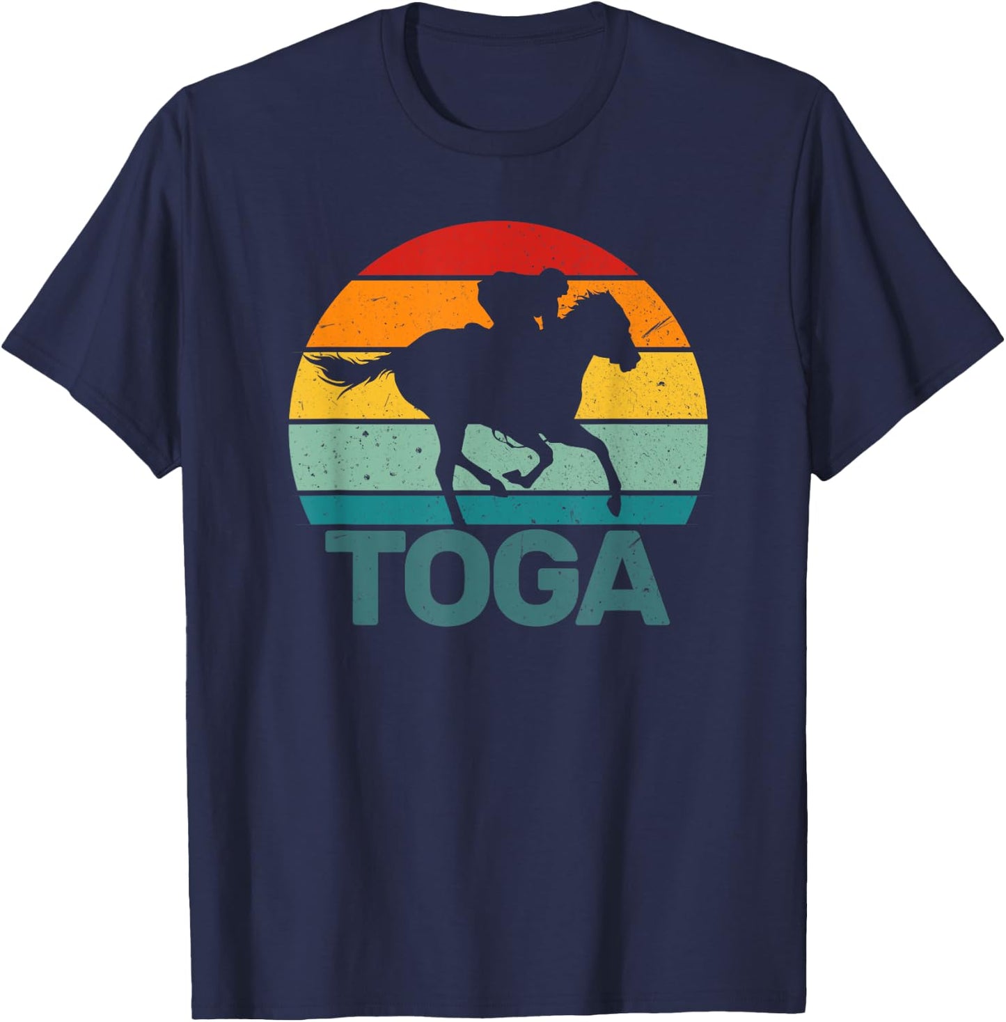 Saratoga Springs New York Toga Horse Racing T-Shirt - T-Shirt | Navy