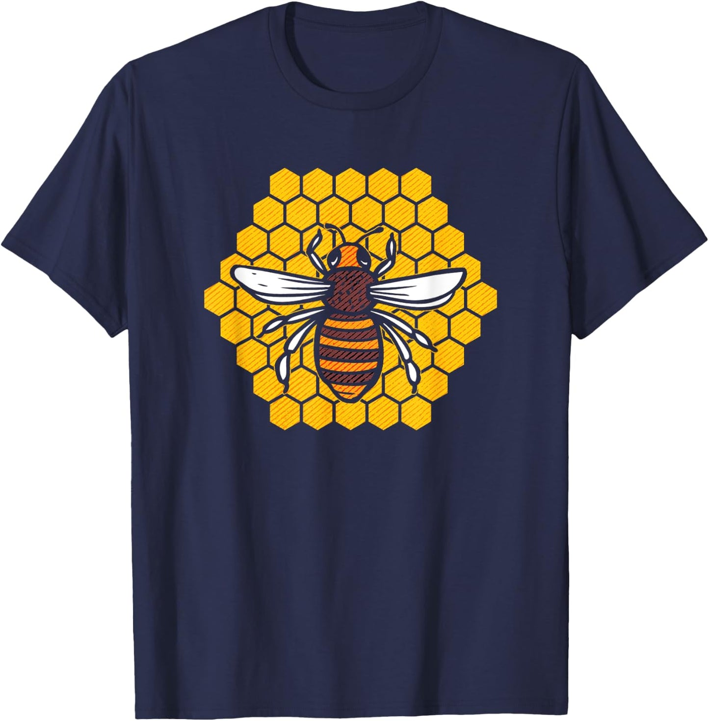 Bee Vintage Beekeeping Apiarist Beekeeper Men Women T-Shirt - T-Shirt | Navy