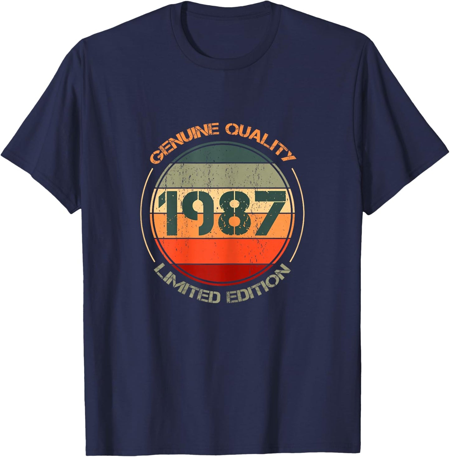 Vintage 1987 T Shirts Retro Funny 1987 Birthday T-Shirt - T-Shirt | Navy