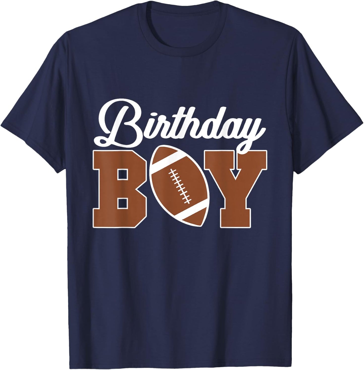 Kids Football Birthday Boy Birthday Party Boys Toddlers T-Shirt - T-Shirt | Navy