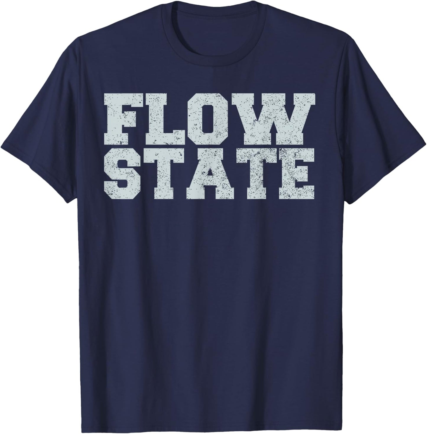 Flow State - Vintage Distressed Flow State Shirt T-Shirt - T-Shirt | Navy