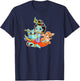 Hindu God Lord Shri Krishna with Cow and Bird T-Shirt - T-Shirt | Navy