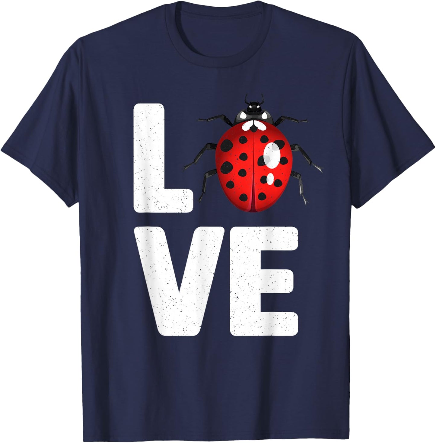 Cute Ladybug Art Women Kids Insect Bug Ladybug Lover T-Shirt - T-Shirt | Navy