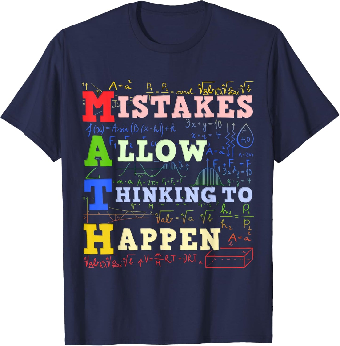 Math Teacher Math Student Mathematics Men Women Girls Kids T-Shirt - T-Shirt | Navy